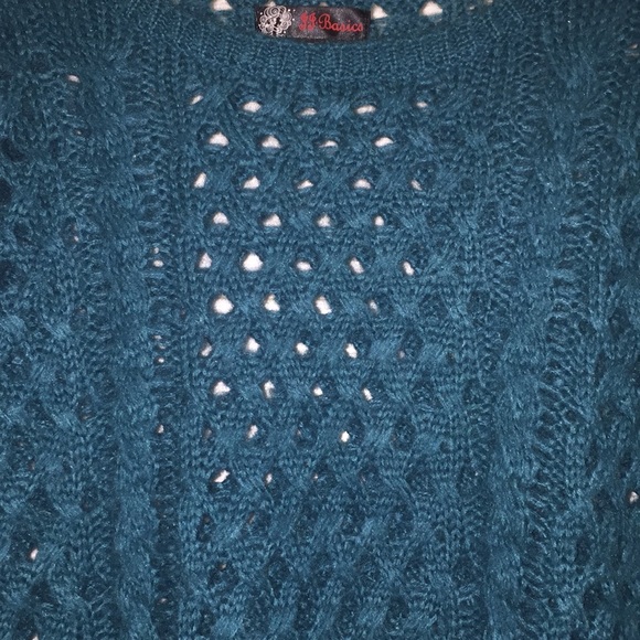Turquoise knitted sweater - Picture 2 of 3